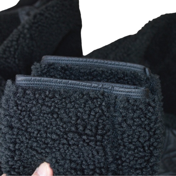 Athleta Cozy Sherpa Snap Sweatshirt, Black Color - Size Medium NWOT Pullover - Picture 10 of 14